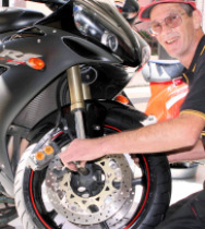 Motorcycle mechanics with a vast experience of over 30 years